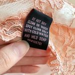 AQUA Peach Lace Floral Mesh Belted Party Dress, Tulle Cocktail Dress, Size 10 Photo 10