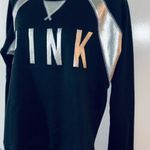 Victoria's Secret Victoria’s Secret black and Silver shiny Foil Sweatshirt & Pants outfit Set Photo 11