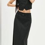 Moon River NWT Pinstripe Suit Skirt Photo 0