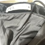 ZARA Black Velvet Dress Sz XS Ruched Mini Velour Cocktail Party Sleeveless Photo 6