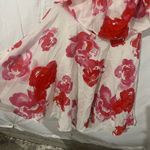 Amanda Uprichard White Floral Silk Off The Shoulder Dress Size Medium $275 Photo 2