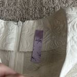 Alya Sleeveless Top Ivory Off White Womens Size Small S Zip Floral Brocade Photo 3