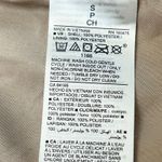 Old Navy  Women's Tan Teddy Fleece Jacket Size S Snap Button Collar Cozy cropped Photo 7