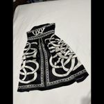 White House | Black Market WHBM Size 6 Black White Strapless Cocktail Dress Silk Photo 6