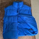 Free People Movement FP  In a Bubble Oversized Blue Puffer Vest Photo 4