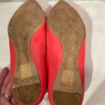 Christian Dior Patent Leather Flats 38 US 7.5 Coral Yellow Bow Logo Pointed Toe Photo 7