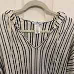 Acemi  Off White Black Stripes Sz Large Pullover Hoodie.          2630 Photo 4