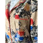 Victoria's Secret  Floral Satin Pajama Top Women's Medium Long Sleeve Button Up Photo 1