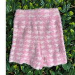 Meshki  High Rise Pink White Fuzzy Biker Shorts Size Small Photo 1