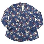 Kut From The Kloth  NWT Sinclaire Floral Print Sheer Button Down Blouse Large Photo 0
