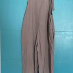 Forever 21 🌿EUC Women’s  Adjustable Tie Overalls Beige Size Small Boho Style🌿 Photo 4