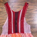 Free People  • Katie’s Crochet Top Mini Dress boho bandana print red orange flare Photo 4