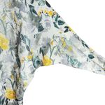 Luisa Ricci Italy Floral Knit Sweater Small Yellow Gray Dolman Lightweight Boho Photo 7