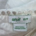 Aerie  XS Feminine Eyelet Lace Accent Tiered Mini Dress in Off-White Photo 5