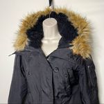 SAM. S13 women puffer jacket in black with faux fur hood trim size S Photo 1