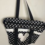 Disney  Mickey Mouse Canvas Black and White Shoulder Bag Tote Photo 3