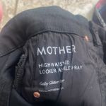 MOTHER High Waist Looker Ankle Fray Guilty Glitter Racer Black Skinny Jean Size 26 Photo 13
