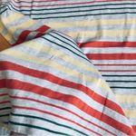 Talbots  Colorful, Striped, Three Quarter Sleeve Tee, Oatmeal Heather, Size MP Photo 6