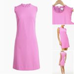 J.Crew Ruffleneck Suiting Bubblegum Pink Dress Women’s size 16 NEW Photo 15