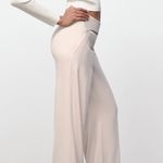 ZARA Full Length Trousers with Cutout Opening in Ecru Off White Photo 3