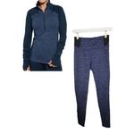 Calia By Carrie Blue Pullover/Leggings Workout Set Size M Photo 1