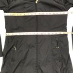 Cole Haan Packable Raincoat Women XS Black Hooded Drawstring Feminine Whimsygoth Photo 10