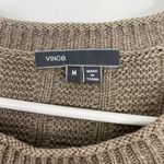 Vince Medium Taupe Brown Knit Long Sleeve Crew Neck Sweater Photo 4