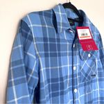 Spyder Blue Plaid Button Down Flannel Photo 2