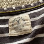 American Eagle  Striped Graphic T-Shirt 3/4 Sleeve Y2K Style Size Small EUC Photo 2