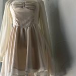 SheIn  Cream Long Sleeve Dress Photo 6