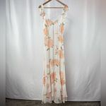 Lulus  Take You There Floral Print Maxi Dress‎ in Ivory Size Small Photo 5