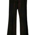 Alice + Olivia Black Glitter Wide Leg Trousers Photo 0