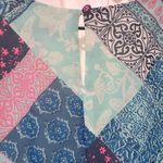 Sandra Darren  Dress Teal Green‎ Print Lined Sequin Neckline Sleeveless Size 14 Photo 4