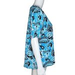 Denim & Co Shirt Women Large Blue Black Paisley Print Everyday Casual Athleisure Photo 1