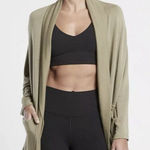 Athleta ETHEREAL COCOON WRAP OPEN CARDIGAN SWEATER Shadow Olive Size XXS / XS Photo 0