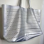 Saks 5th Avenue Sak’s Fifth Avenue Silver Laser Cut Tote Bag Shopping Bag Photo 1