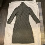 Calvin Klein Gray Cable Knit Shift Sweater Dress S Winter Cozycore Corporate Photo 5