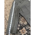 SILKLAND Black White Gingham Check Button Front Blazer Jacket Pockets Size 4 Photo 4