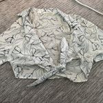 Jon & anna Black And White Flower Tie Crop Top Photo 0