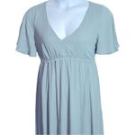 Show Me Your Mumu  Emily Empire Maxi Dress L Silver Sage NWT Formal Photo 6