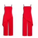 City Chic  Sexy Red Wildfire Jumpsuit Sz.M(18) NWT Photo 3