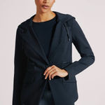 Blanc Noir Gayatri Hooded Blazer Jacket Size Small 2429 Black Photo 0