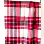 Talbots  Pure Cashmere Red Plaid Rectangle Scarf Oversized Warmth Gift Giving New Photo 1