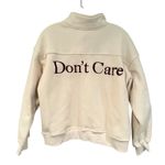 Bailey Rose Don't Know Don't Care Sweatshirt Women's Small Cream Athleisure Photo 8
