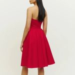 Reformation Buttercup Dress Strapless A-Line Tulle Skirt Red Size 8 Photo 4