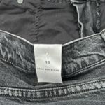 Good American NWT  Good 90s short dark gray black raw hem size 15 plus Photo 5