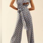 Free People Blue and Orange Patterned Jumpsuit Photo 1