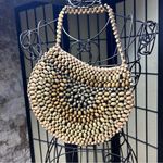 Old Navy  Y2K Natural Wood Bead Handbag #Wood #Boho #Natural Photo 0