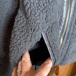 Abercrombie & Fitch  Soft A&F Leather Trim Sherpa Fleece Jacket Size Small Photo 6