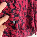 Zadig & Voltaire Tink Bico Flowers Logo Blouse Long Sleeve Floral Dark Goth XS Photo 4